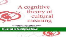 Books A Cognitive Theory of Cultural Meaning (Publications of the Society for Psychological