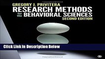 Ebook Research Methods for the Behavioral Sciences Free Online