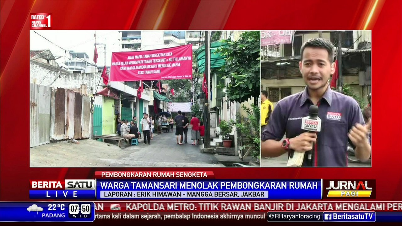 Warga Tamansari Jakarta Barat Tolak Pembongkara...