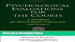 Ebook Psychological Evaluations for the Courts, Third Edition: A Handbook for Mental Health