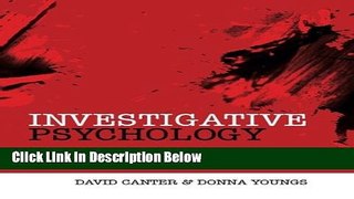 Ebook Investigative Psychology: Offender Profiling and the Analysis of Criminal Action Full Online