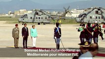 Sommet Merkel-Hollande-Renzi en Méditerranée pour relancer l'UE