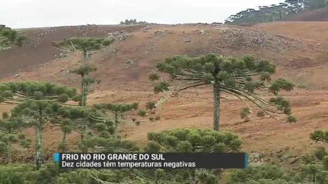 Cidades gaúchas registram temperaturas negativas