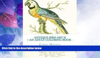 Big Deals  Antique Bird Art II - An Adult Coloring Book  Free Full Read Best Seller