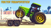 Tractor Transportation with Spiderman! Cars Cartoon For Kids w Nursery Rhymes Songs