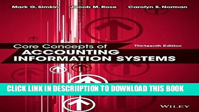 [PDF] Core Concepts of Accounting Information Systems Full Online