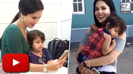 (Video) Sunny Leone's Cute Moment With A Lil Fan!