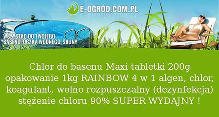 Chemia basenowa - Dezynfekcja chlorowa - CHLOR MAXI TABLETKI 200G OPAKOWANIE 1KG RAINBOW