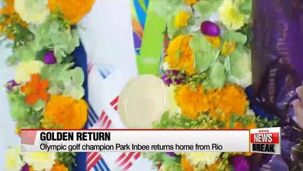 Olympic golf champion Park Inbee returns home from Rio