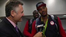 Durant, Jordan & Draymond Videobomb Carmelo's Interview - USA vs Serbia - Final - Rio Olympics 2016