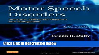 Ebook Motor Speech Disorders: Substrates, Differential Diagnosis, and Management, 3e Free Online