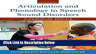 Books Articulation and Phonology in Speech Sound Disorders: A Clinical Focus (5th Edition) Full