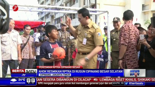 Ahok Resmikan RPTRA di Rusun Cipinang Besar