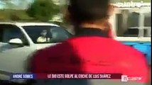 Andre Gomes hits Luis Suarez car by accident