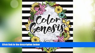 Big Deals  Color The Bible: Color Genesis: Biblical Inspiration Adult Coloring Book - Religious