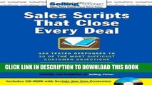 New Book Sales Scripts That Close Every Deal: 420 Tested Responses to 30 of the Most Difficult