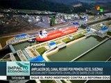 Cruza por el Canal de Panamá un buque Suezmax