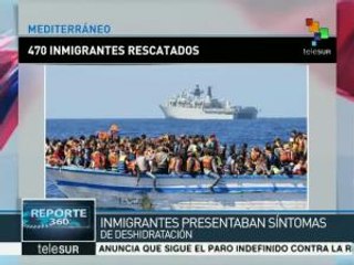 Rescatan a 470 refugiados del mar Mediterráneo