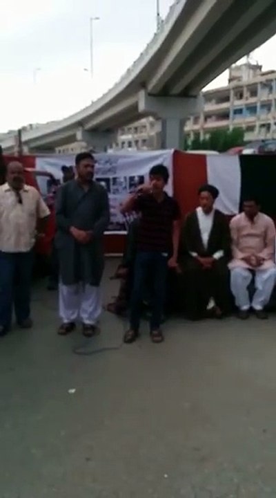 Shaheed Khurram Zaki Back at Nagan Chorangi Protest