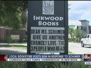 Local bookstore posts sign in response to Amy Schumer