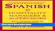 [PDF] Conversational Spanish for Hospitality Managers and Supervisors: Basic Language Skills for