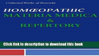 [PDF] Collected Works of Boericke: Homeopathy Materia Medica   Repertory Full Online