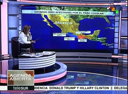 Entidades mexicanas afectadas por el paro de maestros disidentes