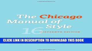 New Book The Chicago Manual of Style, 16th Edition