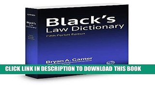 New Book Black s Law Dictionary, Fifth Pocket Edition