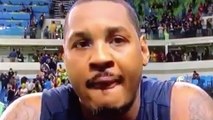 Carmelo Anthony Cries During Post-Game Interview