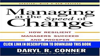 New Book Managing at the Speed of Change: How Resilient Managers Succeed and Prosper Where Others