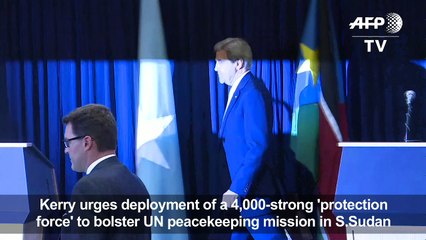 Kerry urges deployment of S.Sudan 'protection force'