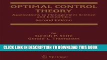 Collection Book Optimal Control Theory: Applications to Management Science and Economics