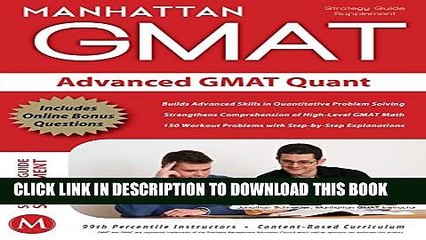 New Book Advanced GMAT Quant (Manhattan Prep GMAT Strategy Guides)