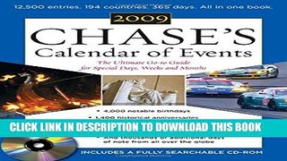 New Book Chase s Calendar of Events 2009 (Book + CD-ROM): The Ulitmate Go-To Guide for Special