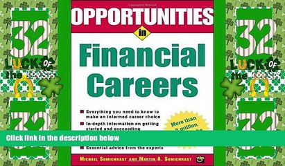 Big Deals  Opportunities in Financial Careers (Opportunities In...Series)  Best Seller Books Best