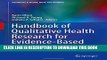 [PDF] Handbook of Qualitative Health Research for Evidence-Based Practice Full Colection