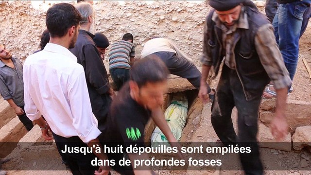 Syrie : le cimetière d'une ville assiégée, creusé sur plusieurs niveaux