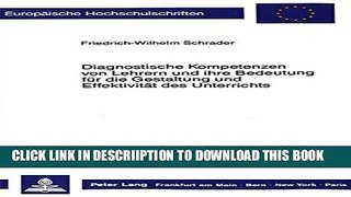 [New] Diagnostische Kompetenzen von Lehrern und ihre Bedeutung fÃ¼r die Gestaltung und