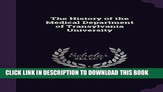 New Book The History of the Medical Department of Transylvania University