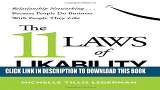 New Book The 11 Laws of Likability: Relationship Networking . . . Because People Do Business with