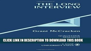 New Book The Long Interview (Qualitative Research Methods)