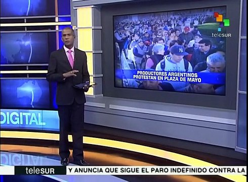 Apoyan tuiteros argentinos a campesinos que protestan en Buenos Aires