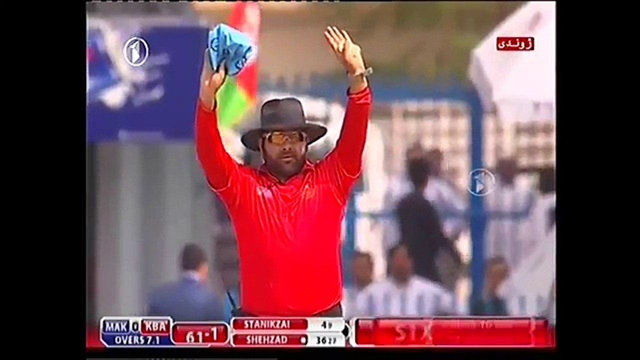 Shahzad 6,6,6,0,6,6 In One Over - Shpageeza 2016 Final (Five Sixes In One Over)