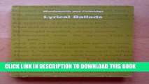 New Book Lyrical Ballads (Academic Division)