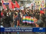 Grupos sociales alistan marcha a favor y en contra del Gobierno