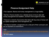 Assignment Help Hub offers finance assignment help services