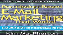 New Book Permission Based E-mail Marketing