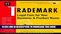 New Book Trademark: Legal Care for Your Business   Product Name