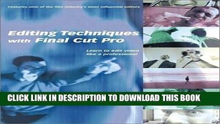Collection Book Editing Techniques with Final Cut Pro 1st (first) Edition by Wohl, Michael